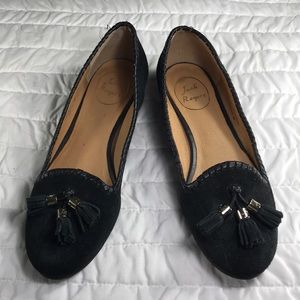 Jack Rogers black suede loafers sz 8.5 US
